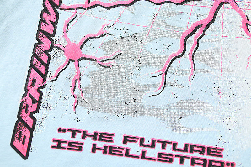 Hellstar Neuron Tour T-Shirt Light Blue Graphic
